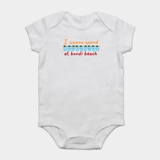 I wanna spend Christmas at bondi beach Baby Bodysuit